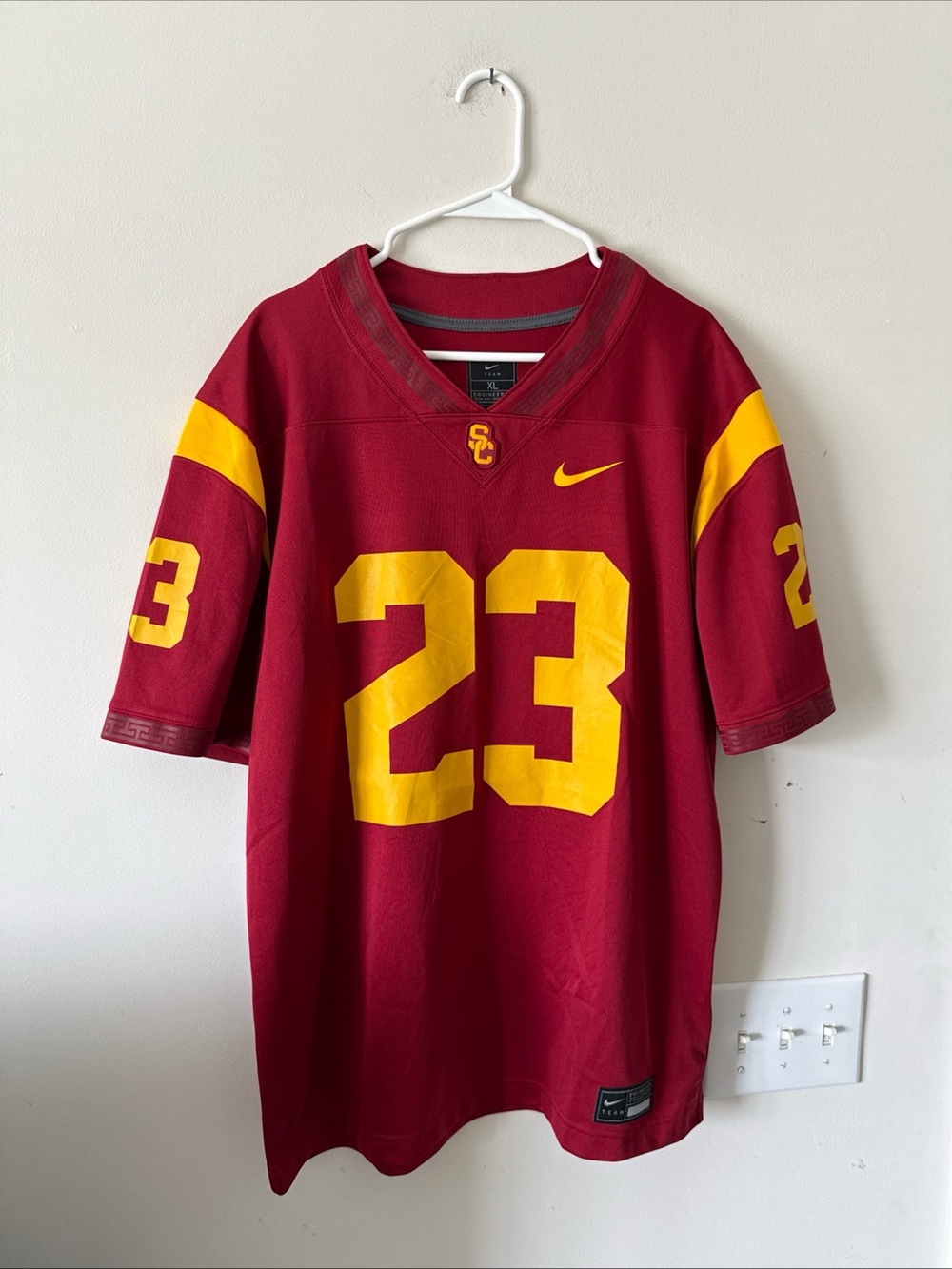 Men’s Nike Joshua Jackson Jr. #23 USC Trojans NCAA Jersey Sz XL - Red RARE